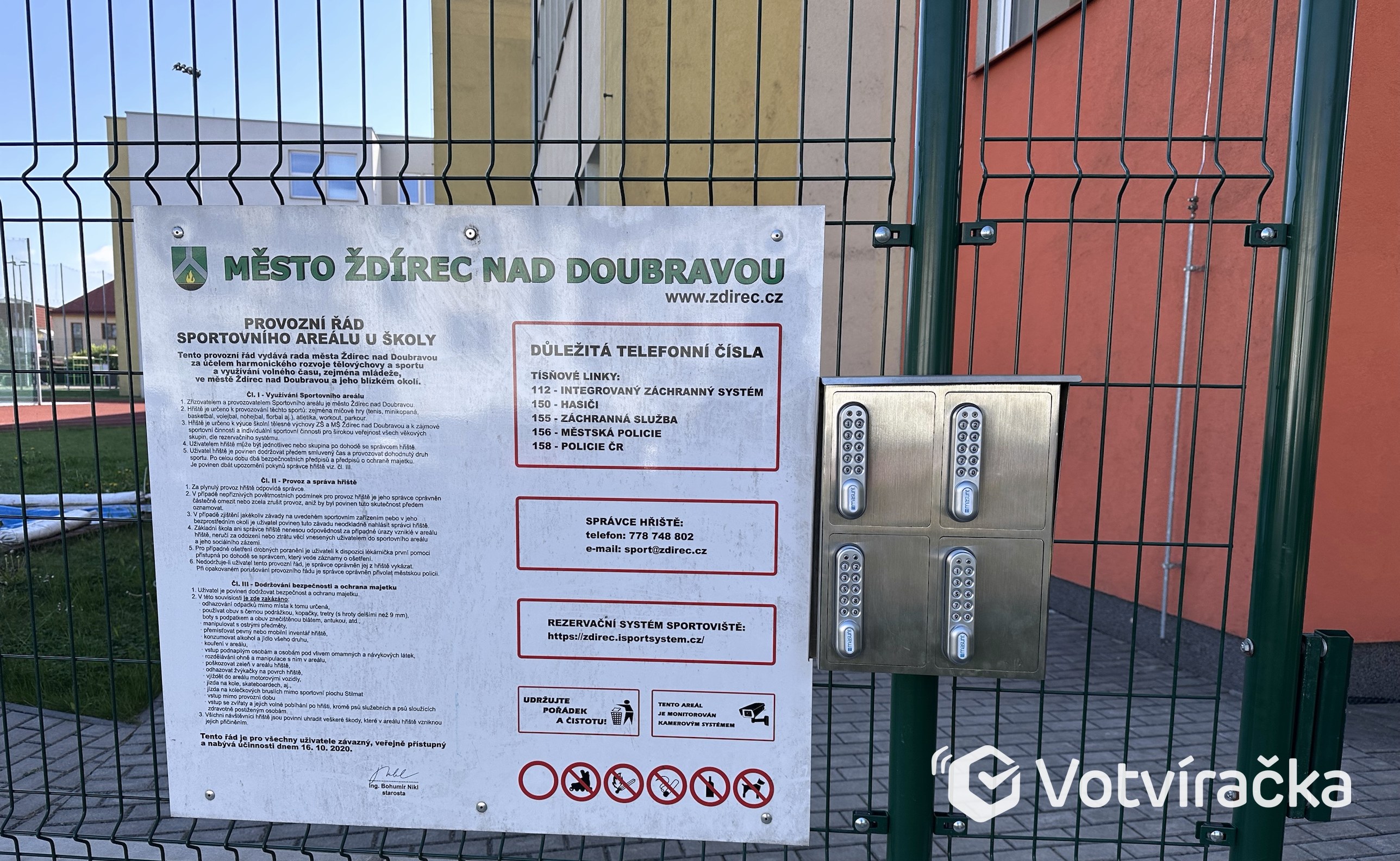 Sportoviště otevřené kdykoli — Ždírec nad Doubravou